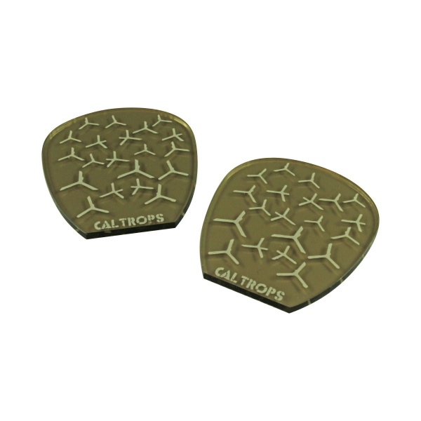 Caltrops Templates, Gaslands , Transparent Bronze  (2) - SPECIAL ORDER!