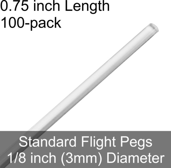 Standard Flight Pegs, 0.75'' length (100) - SPECIAL ORDER!