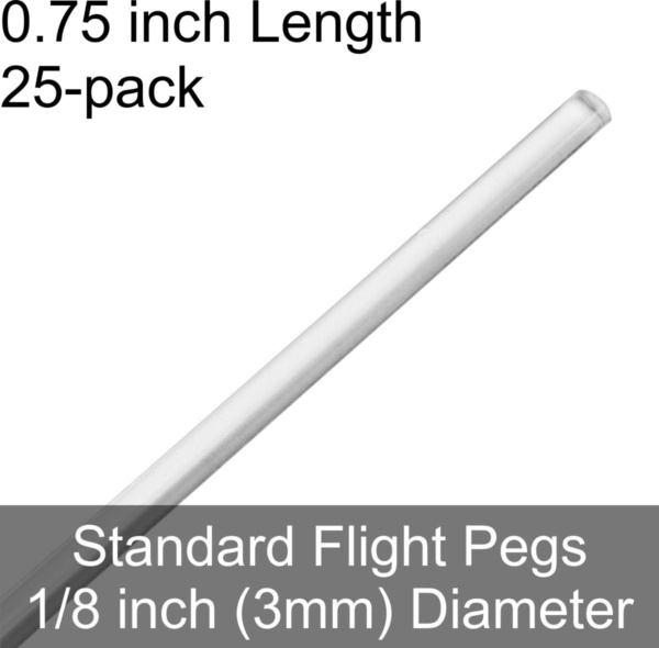 Standard Flight Pegs, 0.75'' length (25) - SPECIAL ORDER!