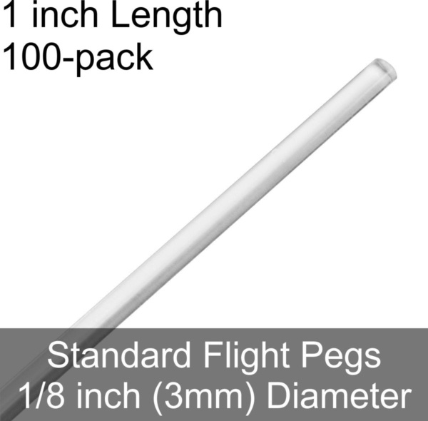 Standard Flight Pegs, 1.0'' length (100) - SPECIAL ORDER!