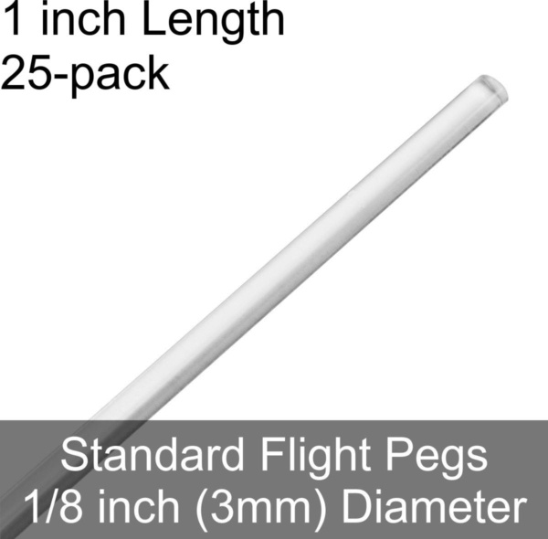 Standard Flight Pegs, 1.0'' length (25) - SPECIAL ORDER!