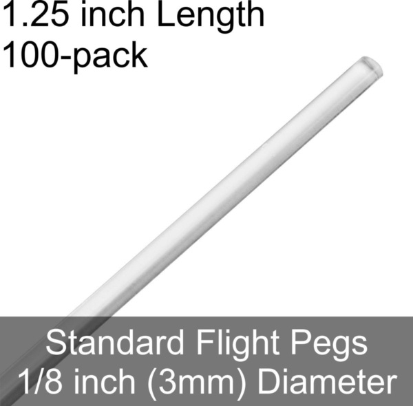 Standard Flight Pegs, 1.25'' length (100) - SPECIAL ORDER!