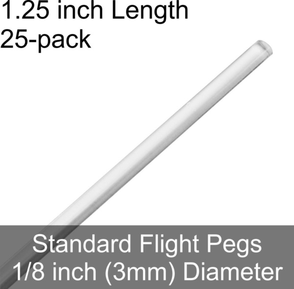 Standard Flight Pegs, 1.25'' length (25) - SPECIAL ORDER!