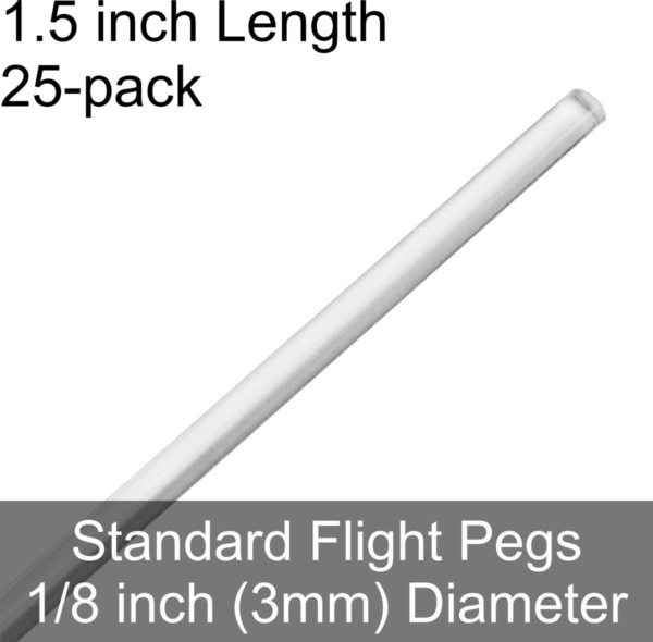 Standard Flight Pegs, 1.5'' length (25) - SPECIAL ORDER!