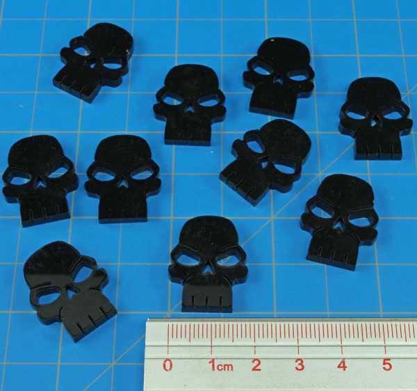 Skull Tokens, Black (10)