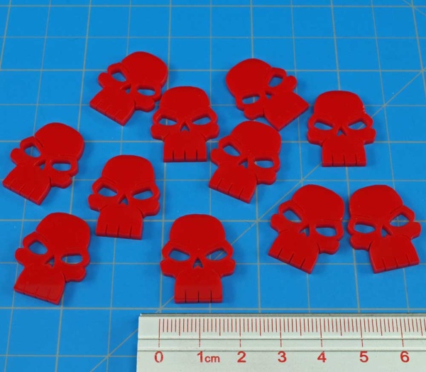 Skull Tokens, Red (10)