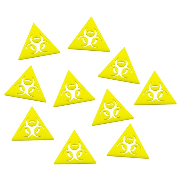 Large Bio hazard Token Set, Yellow (10)