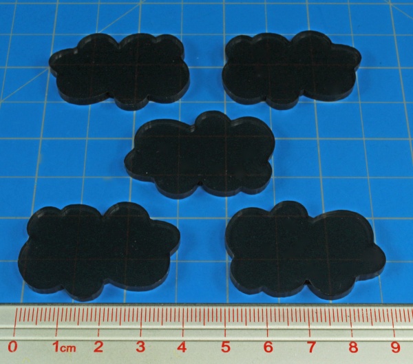 Large Smoke Tokens, Translucent Grey (10)