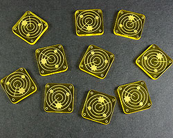 Scanner Blip Tokens, Transparent Yellow (10)