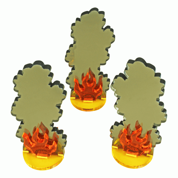 Flaming Wreckage Markers, Large (3)