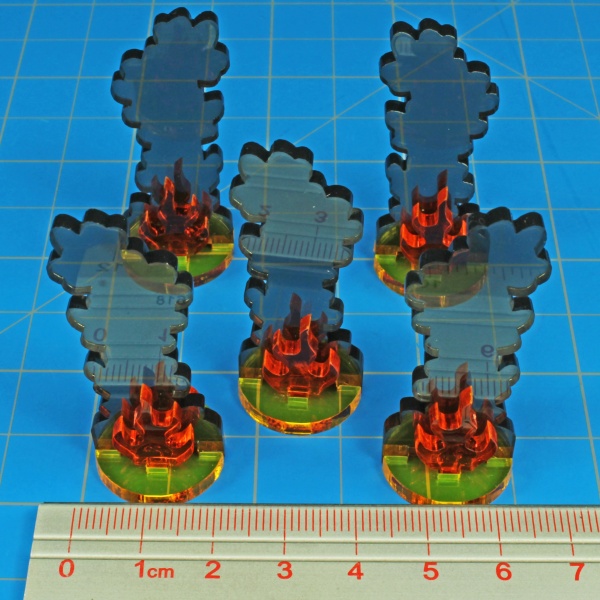 Flaming Wreckage Markers, Medium (5)