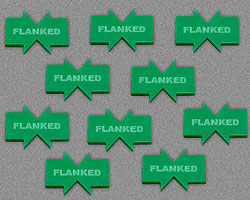 Flanked Tokens, Green (10)