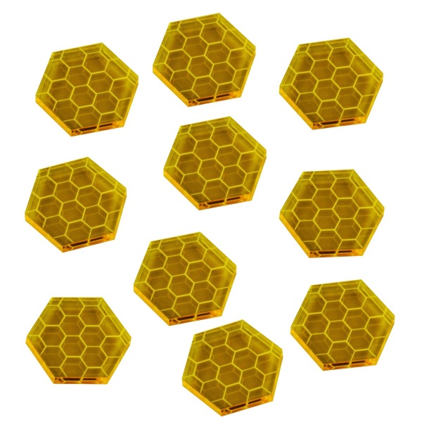 Space Shield Tokens, Transparent Yellow (10)