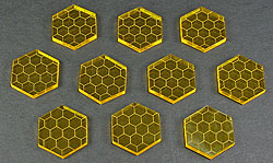 Space Shield Tokens, Transparent Yellow (10)