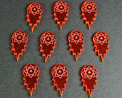 Space Torpedo Token, Fluorescent Amber (10) - SPECIAL ORDER!