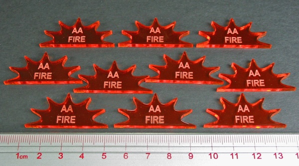 Anti-Aircraft Fire Tokens, Fluorescent Amber (10) - SPECIAL ORDER!