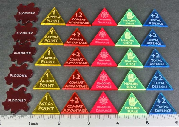 4E Action Token Set, Multi Color (30)