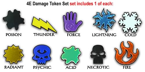 4E Damage Token Set, Multi-Color (10) - SPECIAL ORDER!