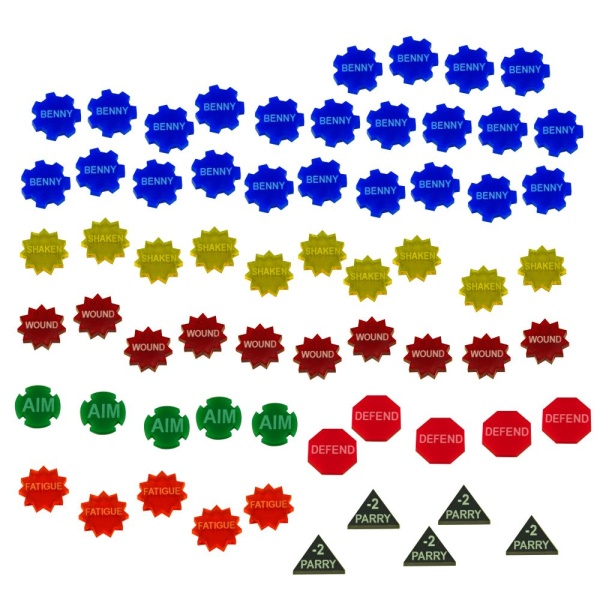 Token Upgrade Set, Savage Worlds, Multi-Color (64) - SPECIAL ORDER!