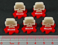 Wound Markers, Ivory & Red (5)