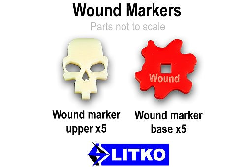 Wound Markers, Ivory & Red (5)