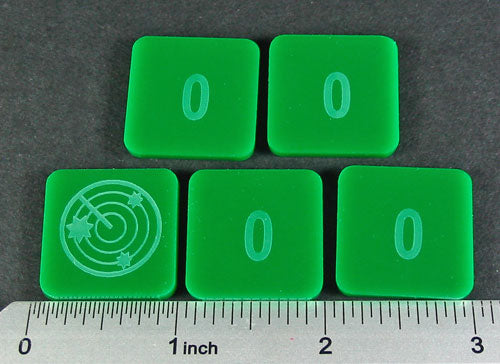 Numbered 0 Blip Set, Green (5) - SPECIAL ORDER!