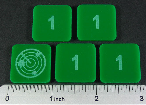 Numbered 1 Blip Set, Green (5) - SPECIAL ORDER!