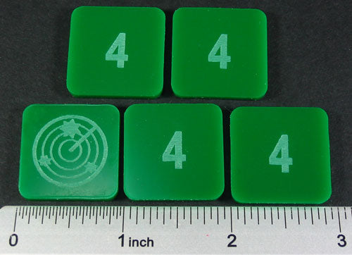 Numbered 4 Blip Set, Green (5)