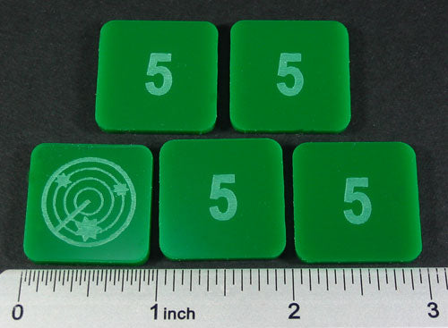 Numbered 5 Blip Set, Green (5) - SPECIAL ORDER!