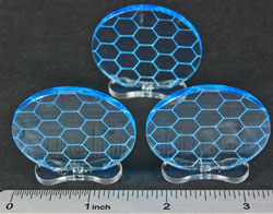 Power Field Markers, Transparent Light Blue (3)