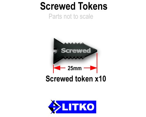 Screwed Tokens, Black (10)