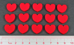 Heart Tokens, Red (15)