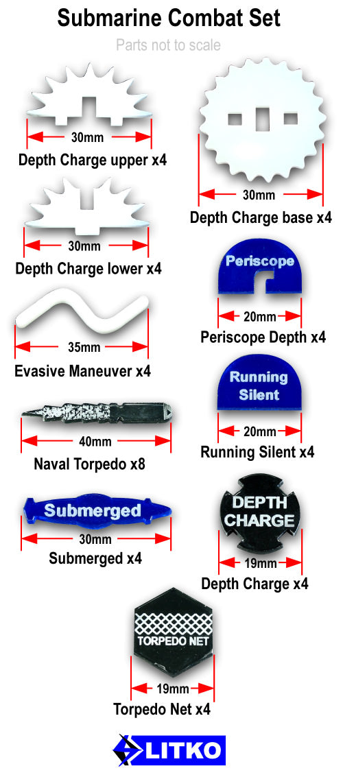 Submarine Combat Set, Multi-Colored (36) - SPECIAL ORDER!