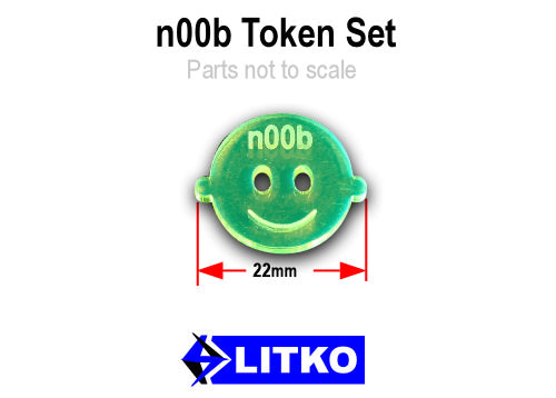 n00b Tokens, Fluorescent Green (10)