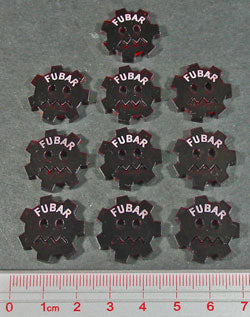 FUBAR Tokens, Translucent Red (10)