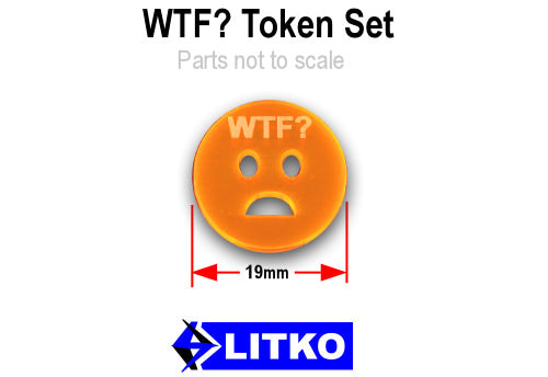 WTF Tokens, Fluorescent Orange (10)