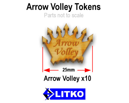 Arrow Volley Token, Natural Wood (10)