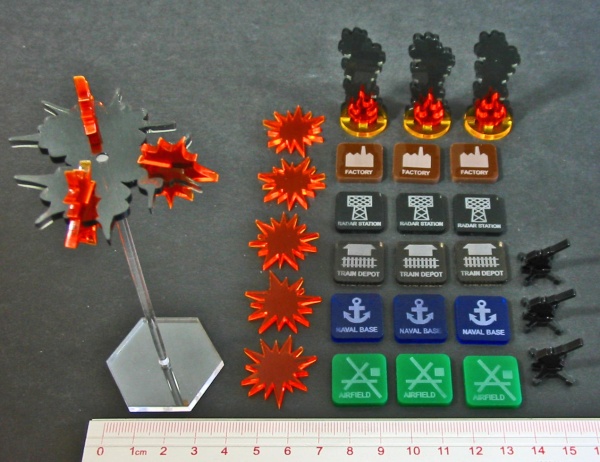 Air Combat: Ground Target /AA Token Set, Multi-Color (27) - SPECIAL ORDER!