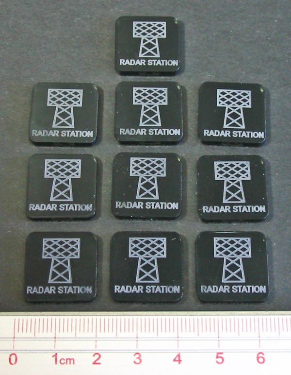 Radar Station Tokens, Translucent Grey (10)