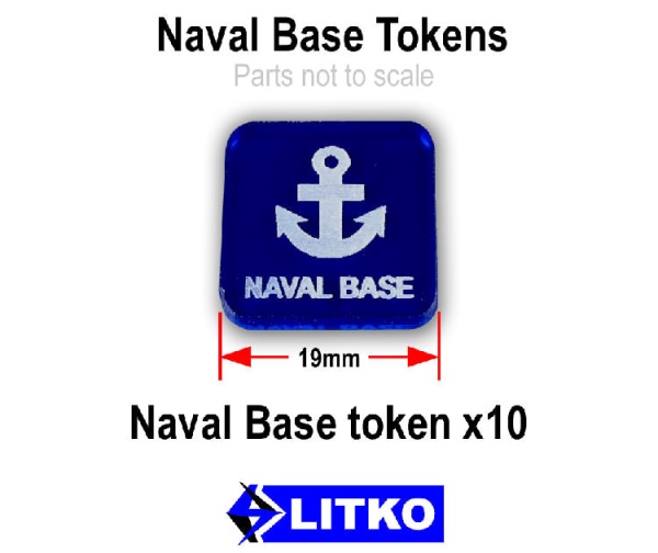 Naval Base Tokens, Translucent Blue (10)