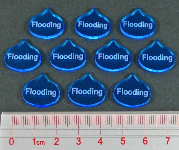 Flooding Tokens, Fluorescent Blue (10) - SPECIAL ORDER!