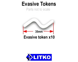 Evasive Maneuver Tokens, White (10) - SPECIAL ORDER!