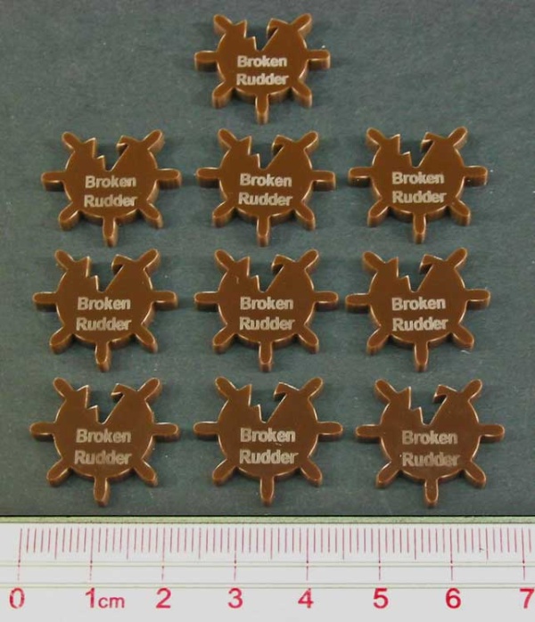 Broken Rudder Tokens, Brown (10) - SPECIAL ORDER!