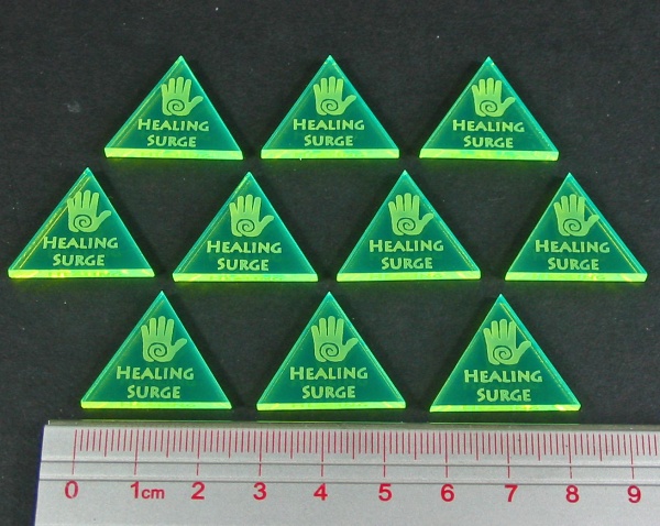 Healing Surge Tokens, Fluorescent Green (10) - SPECIAL ORDER!