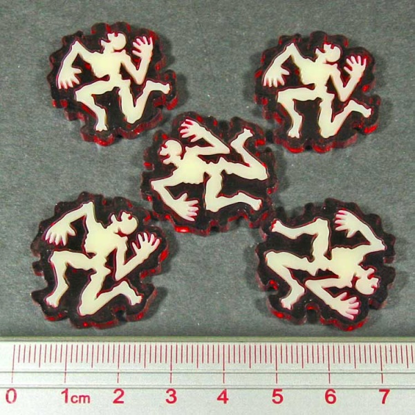 Steampunk Horror Corpse Tokens (5) - SPECIAL ORDER!