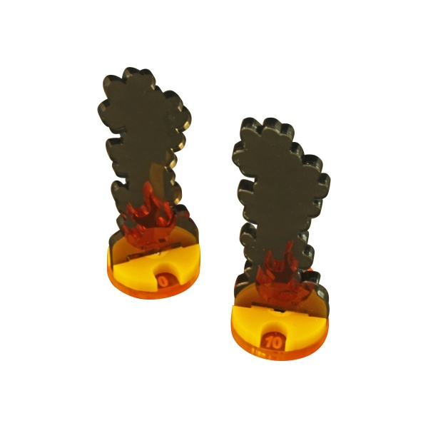 Flaming Wreckage Marker Dials (2) - SPECIAL ORDER!