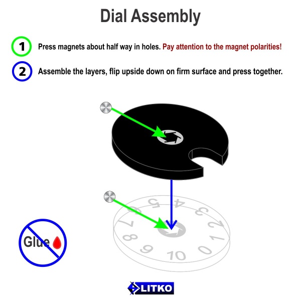 Circular Combat Dials Numbered 0-10, Black (2)