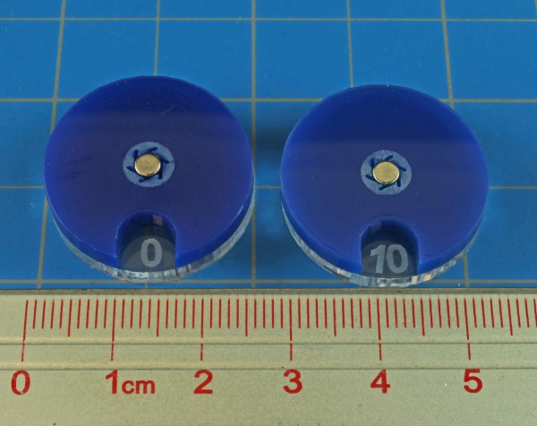 Circular Combat Dials Numbered 0-10, Blue (2) - SPECIAL ORDER!