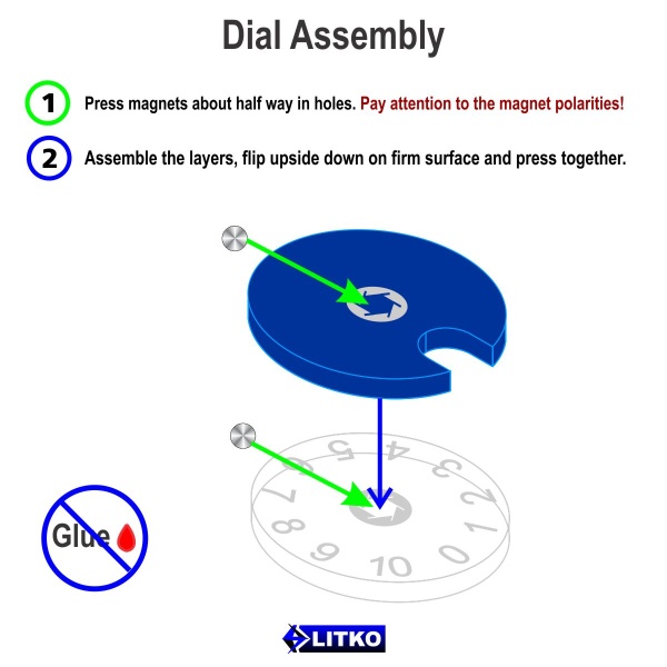 Circular Combat Dials Numbered 0-10, Blue (2) - SPECIAL ORDER!