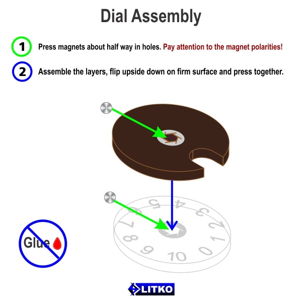 Circular Combat Dials Numbered 0-10, Brown (2) - SPECIAL ORDER!